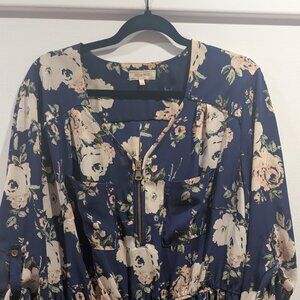 Stella Tweed 3/4 Length Blouse with Cinch Waist Women's XXL